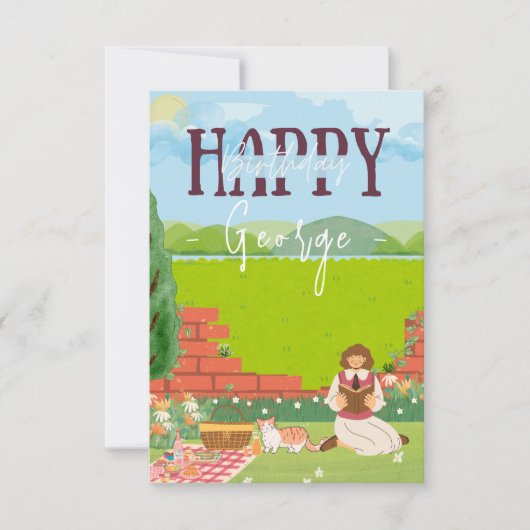 Gepersonaliseerde Schattigee Cat-Tage Picknick Ver (Voorkant)