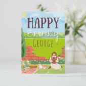 Gepersonaliseerde Schattigee Cat-Tage Picknick Ver (Staand voorkant)