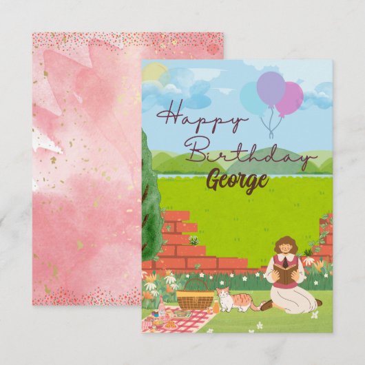 Gepersonaliseerde Schattigee Cat-Tage Picknick Ver (Voorkant / Achterkant)