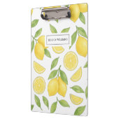 Gepersonaliseerde Schattigee Chic Waterverf Citroe Klembord (Links)