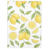 Gepersonaliseerde Schattigee Chic Waterverf Citroe Klembord (Achterkant)