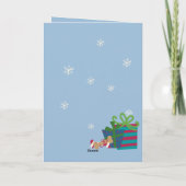 Gepersonaliseerde Schattigee Chihuahua Cartoon Ker Feestdagen Kaart (Achterkant)