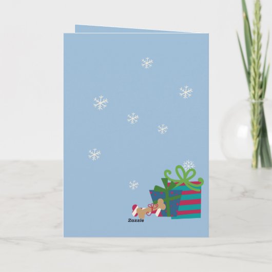 Gepersonaliseerde Schattigee Chihuahua Cartoon Ker Feestdagen Kaart (Achterkant)