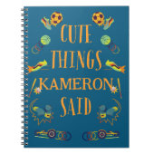 Gepersonaliseerde Schattigee dingen die mijn zoon  Notitieboek (Voorkant)