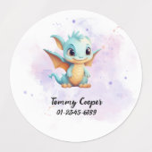 Gepersonaliseerde Schattigee dinosaurussen, Naam,  Labels (Design 1)