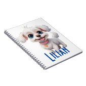 Gepersonaliseerde Schattigee Dog Spiral Notitieboe Notitieboek (Rechterzijde)