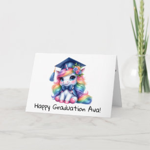 Gepersonaliseerde Schattigee Eenhoorn Kleuterschoo Kaart