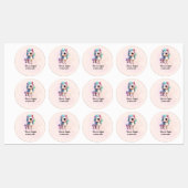 Gepersonaliseerde Schattigee eenhoorn, naam, telef Labels (Vel)