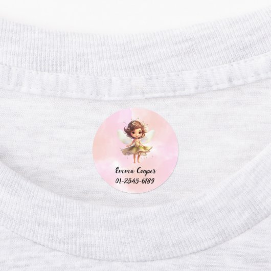 Gepersonaliseerde Schattigee eenhoorn, naam, telef Labels (Aangebracht)