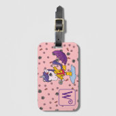 Gepersonaliseerde Schattigee & Eenvoudige Koraal E Bagagelabel (Voorkant (verticaal))