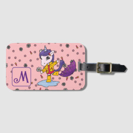 Gepersonaliseerde Schattigee & Eenvoudige Koraal E Bagagelabel