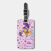 Gepersonaliseerde Schattigee & Eenvoudige Roze Een Bagagelabel (Voorkant verticaal)