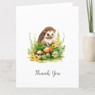 Gepersonaliseerde Schattigee egel Bedankkaart