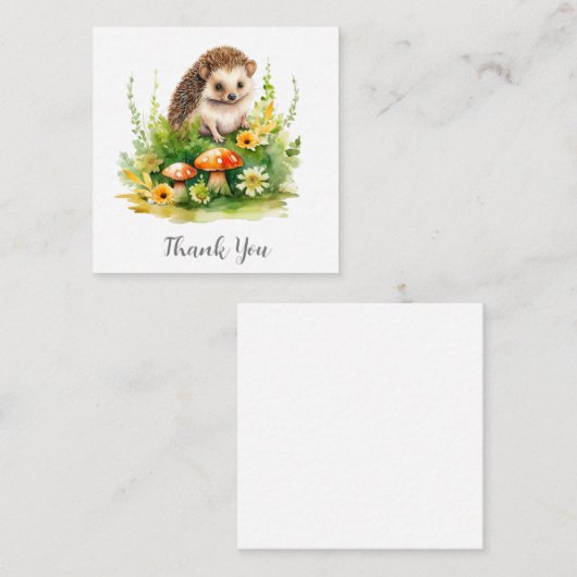 Gepersonaliseerde Schattigee egel Informatiekaartje (Voorkant / Achterkant)