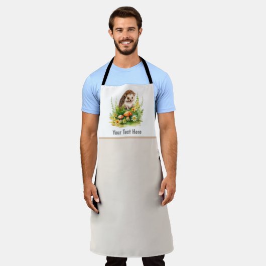 Gepersonaliseerde Schattigee egel Schort (Gedragen)