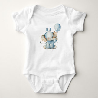 Gepersonaliseerde Schattigee Elephant Balloon Baby Romper