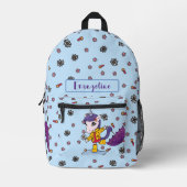 Gepersonaliseerde Schattigee en eenvoudige blauwe  Bedrukte Rugzak (Voorkant)