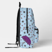 Gepersonaliseerde Schattigee en eenvoudige blauwe  Bedrukte Rugzak (Links)