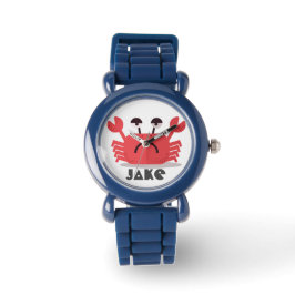 Gepersonaliseerde Schattigee en eenvoudige Crabby  Horloge