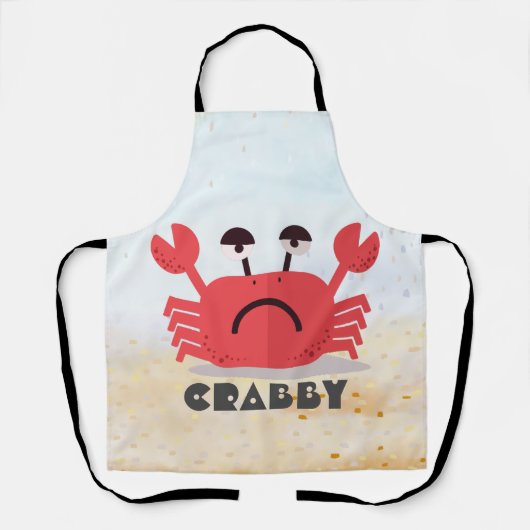 Gepersonaliseerde Schattigee en eenvoudige Crabby Schort (Voorkant)
