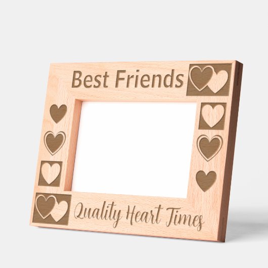 Gepersonaliseerde Schattigee en elegante hartkunst Gegraveerde Lijstjes (Links)