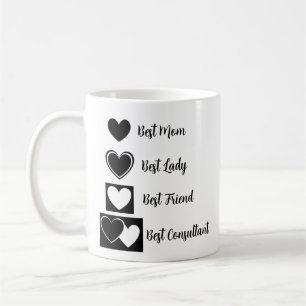 Gepersonaliseerde Schattigee en elegante hartkunst Koffiemok