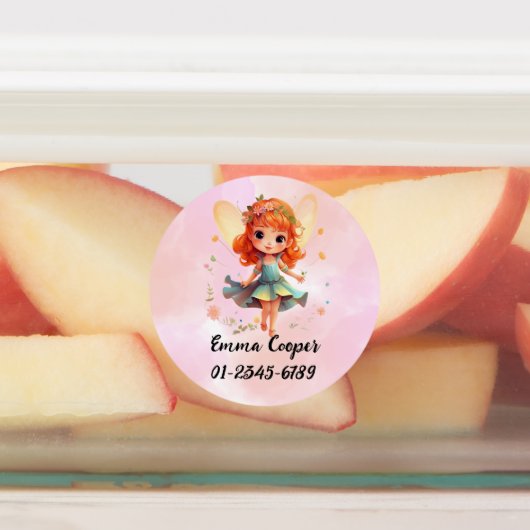 Gepersonaliseerde Schattigee Fairiy, naam, telefoo Labels (Aangebracht)