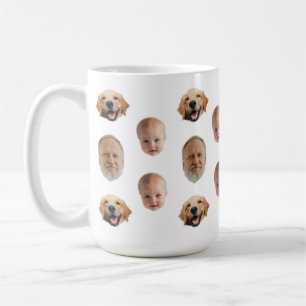 Gepersonaliseerde Schattigee Familie Gezicht 3 Fot Koffiemok