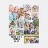 Gepersonaliseerde Schattigee Familie Unieke 11 Fot Fleece Deken (Voorkant)