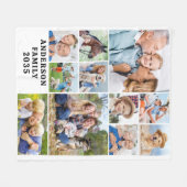 Gepersonaliseerde Schattigee Familie Unieke 11 Fot Fleece Deken (Voorkant (Horizontaal))