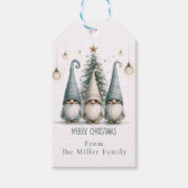 Gepersonaliseerde Schattigee familie van kabouters Cadeaulabel (Voorkant)