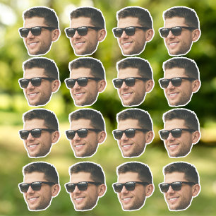 Gepersonaliseerde Schattigee foto gezicht 16 foto' Sticker