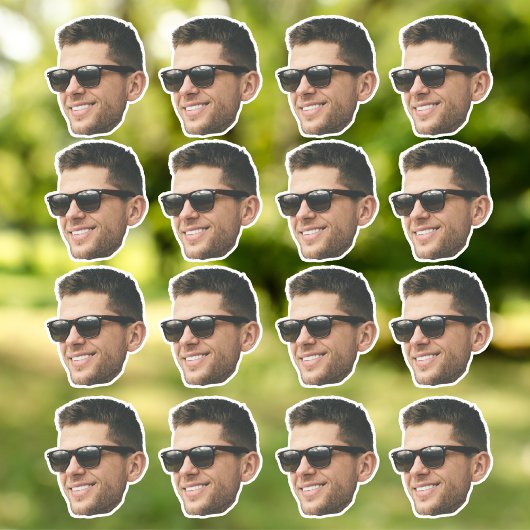 Gepersonaliseerde Schattigee foto gezicht 16 foto' Sticker