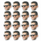 Gepersonaliseerde Schattigee foto gezicht 16 foto' Sticker (Voorkant)