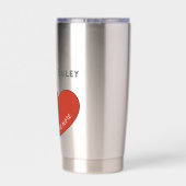 Gepersonaliseerde Schattigee Franse Bulldog met ee Geïsoleerde Drinkbeker (Achterkant)