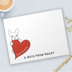 Gepersonaliseerde Schattigee Franse Bulldog met ee Notitieblok