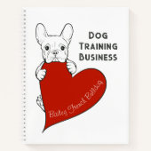 Gepersonaliseerde Schattigee Franse Bulldog met ee Notitieboek (Voorkant)