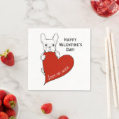 Gepersonaliseerde Schattigee Franse Bulldog met ee Servet (Insitu)