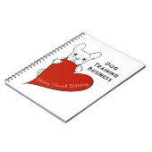 Gepersonaliseerde Schattigee Frenchie Dog met een  Notitieboek (Linkerzijde)