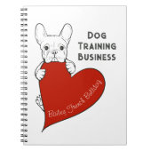 Gepersonaliseerde Schattigee Frenchie Dog met een  Notitieboek (Voorkant)