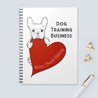 Gepersonaliseerde Schattigee Frenchie Dog met een  Notitieboek
