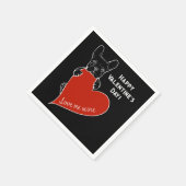 Gepersonaliseerde Schattigee Frenchie Dog met een  Servet (Hoek)