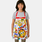 Gepersonaliseerde Schattigee Funny Emojis Kinderen Schort (Insitu)