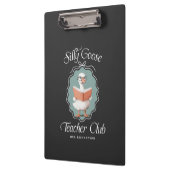 Gepersonaliseerde Schattigee Gekke Goose Teacher C Klembord (Links)