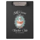 Gepersonaliseerde Schattigee Gekke Goose Teacher C Klembord (Voorkant)