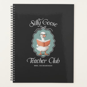 Gepersonaliseerde Schattigee Gekke Goose Teacher C Planner