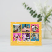 Gepersonaliseerde Schattigee gele harten Stijlvoll Briefkaart (Staand voorkant)