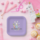 Gepersonaliseerde Schattigee gevulde dierlijke kon Papieren Bordje (Feest)