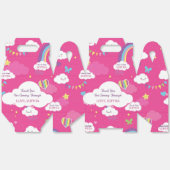 Gepersonaliseerde Schattigee Girly Pink Rainbow & Bedankdoosjes (Ongevouwen)