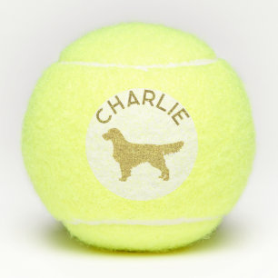 Gepersonaliseerde Schattigee Golden Retriever hond Tennisballen